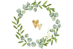 ‎KOMIRO 20 Servietten Herz Gold im Kranz | Hochzeit | Tischdeko 33 x 33 cm