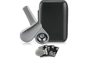 Joyoldelf Fajka tytoniowa ze stopu cynku - Zestaw fajek tytoniowych Unikalne wzornictwo z magnesem, praktyczny zestaw fajek z pudełkiem prezentowym i 3 opakowaniami metalowej siatki