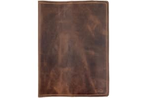 Hide & Drink, Leder-Tagebucheinband für Moleskine Skizzenbuch, A4, 21 x 30 cm), Notizbuch nicht im Lieferumfang enthalten, Cahier-Etui, handgefertigt, inkl. 101 Jahre , Bourbon Brown
