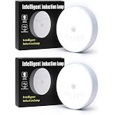 Uigos Motion Sensor LED Lamp USB Rechargeable Night Light (Pack of 2) - Wireless Magnetic Stick On Light for Cabinet, Wardrob