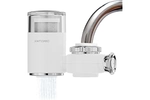 XNTONG - Water Filter Tap, Activated Carbon Tap Filter, Water Filter for Tap in Home and Kitchen, Water Tap Filter Reduces Chlorine, Limescale, Heavy Metals, and Unpleasant Odors
