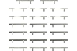 AwmnSrman Maniglie per Mobili da Cucina 20 Pezzi 96 mm Maniglie per Armadi Installazione Fori in Acciaio Inossidabile da Installazione Fori in Argento