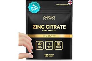 OXFORD ORIGINS Micro Zinc Tablets 97mg High Strength Formula | One per Day, Easy to Swallow Zinc Supplements for Immune Support, Hormones, Hair, Skin & Nails, Made in UK | 120 Mini Tablets