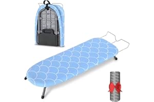 SHRIVEE Mini Tabla de planchar pequeña con función plegable, ahorra espacio, con pies antideslizantes para uso en el hogar, 81,5 x 32 cm