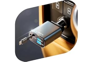 ‎LISEN LISEN 57W zapalnik papierosów USB C 3 w 1 ładowarka samochodowa - [300% kompaktowy] 12V Adapter USB Auto z kablem ładowania, ładowarka samochodowa do iPhone 16 Pro Max, Galaxy S25 Ultra, Xiaomi 15 14