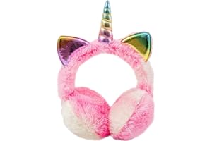 INELIHOO Mädchen Winter Ohrenschützer mit Tier Muster Verstellbar Plüsch Ohrenschützer Kälteschutz Cartoon Warm Ohrenwärmer Kinder Outdoor Ski Faux Fur Earmuffs Ohrschützer Kopfbedeckungen Winterzubehör