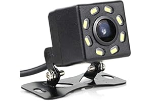 CUQI Telecamera per Retromarcia Telecamera per Retrovisione per Auto Con Visione Notturna Ultra HD a 8 LED, Angolo Di Visione Di 170 °, Impermeabile, 12V Universale per Auto/Camion/SUV/Camper