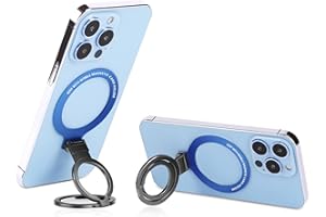 GAODUANLUOLUO Handy Ring Halterung Selbstklebend, Ultradünner Ringhalter Handy Fingerhalterung, Faltbarer Handy Ständer Handyhalterung für Smartphones Tablets (Blau)