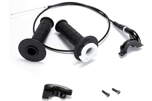 BOGORO Gasgriff Set, Lenker Gasgriff, Gasgriff Bremshebel Gaszug Set, 7/8 Zoll Lenker Handgriffe Quick Turn Twist Gasgriff Kabel Kit Für 50-250CC ATV Quad Pit Dirt Bike, Schwarz