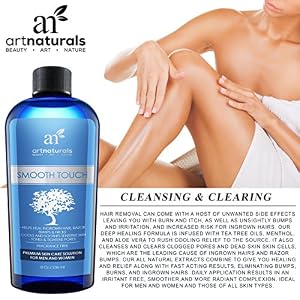 ArtNaturals Smooth Touch Ingrown Hair Removal Serum - (8 Fl Oz / 236ml) - Natural Aftershave For Razor Burns, Bumps… - Image 5