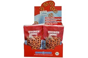 ‎HUOBER HUOBER bio Mini Brezel, 4 Thekendisplays mit je 20 x 40g Beutelchen (80 Packungen insgesamt)