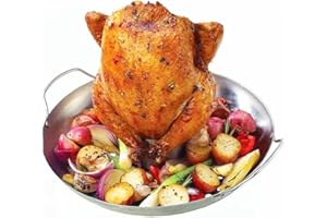 FROINY Stainless Steel Beer Can Chicken Holder Bbq Roaster Cooker Stand Vertical Grilling Accessories Grill Smoke Rack