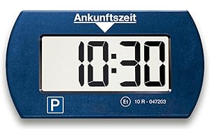 Needit Elektroniczna tarcza parkingowa Park Mini I automatyczna elektryczna tarcza parkingowa z dopuszczeniem Federalnego Urzędu ds. Ruchu Samochodowego I Cyfrowy zegar parkingowy z 2 wyświetlaczami I