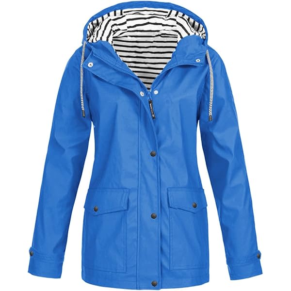 Veste Imperméable Femme Avec Capuche - Coupe-vent - Léger Et Respirant - Idéal Pour La Ville Et Le Plein Air