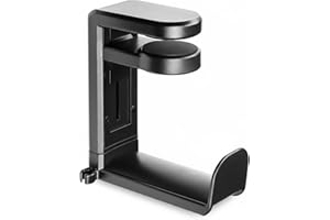 WEDAWIN Support Casque Audio Pivotant à 360°, Porte Casque de Jeu sous Le Bureau pour Sony, Beats, Sennheiser (Noir)