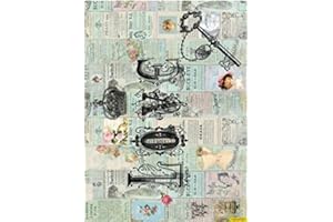 CADENCE ESPAÑA Papel de Arroz Cadence Love con Fondo Vintage 30x41cm Ref. 455