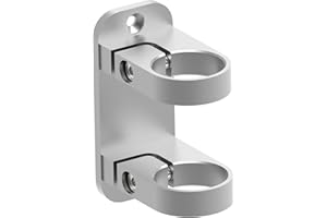Sellon24® Anclaje de pared de acero inoxidable, redondo, poste de barandilla de 42,4 mm, ajustable, soporte para postes, redondo, soporte para tubos, estable, lateral, soporte de pared, pieza de