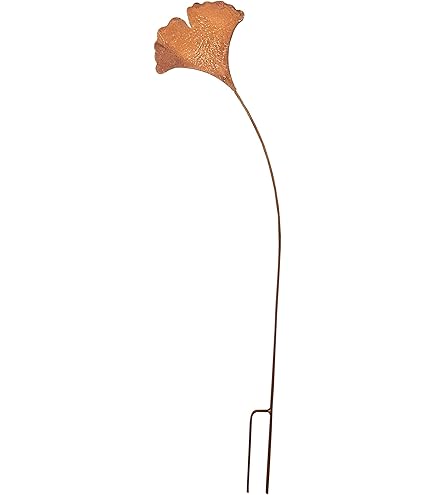 Tuinsteker, set veren 2 x 76 cm, metaal, roest tuindecoratie, patina