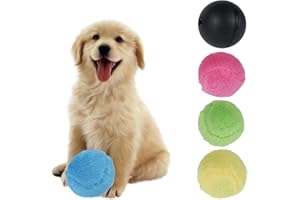 LECERROT Palla rotante attiva per cani, palla a rullo magica, giocattoli divertenti interattivi mobili con batteria integrata, giocattolo elettronico interattivo per animali domestici con 4 copertura per