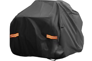 X AUTOHAUX ATV Cover for Can-am Outlander MAX XT DPS/XT-P Waterproof 4 Wheelers Quad Cover Outdoor Sun Rain Storage Protection 210D-PU Black 240x122x135cm