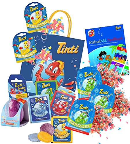 Tinti Planschtüte pflegender Badespaß 9 oder 18 Produkte inkl. Zauber-Ei und Zauber-Bad (Planschtüte)