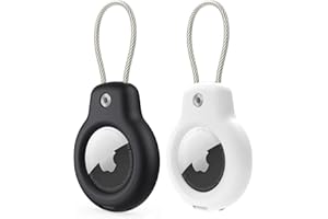 SPGUARD Compatible with Apple AirTag Secure Holder With Wire Cable,Air Tag Lock Case Keychain Key Ring Key Chain Luggage tag For Keys, Luggage & More