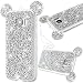 Produktbild GrandEver Samsung Galaxy S7 Weiche Silikon Hülle Solide TPU Glitzer Gelee Strass Diamant Zurück Maus Ohr Entwurf Schutzhülle Flexible Etui mit Handschlaufe Gel Skin Rubber Transparent Bumper Klar Hülse Gummi Dünn HandyTaschen - Silber