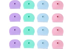 JIANYH 16 PCS Key Covers, Key Covers Caps, Key Toppers Tags Set, Key Identifiers Caps Key Cap Label for Easy Identifying House Door Keys,4 Colors