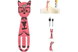 MILA&LOUIS Lampe de Lecture Livre Rechargeable au Lit Mini Liseuse Lumiere LED pour Lire Nuit avec Pince Petite Lumière Gradation USB de Chevet Sans Fil Cute Marque Page (Rose)