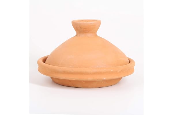 Casa Moro | ,, Terra Natur" Ø 30 cm Tajine en Terre Cuite Naturelle Terraccotta Provenance du Maroc Tagine pour Cuisiner pour 3 á 4 Personne fait Main 30 Ø | TA7105