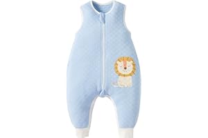 Duomiaomiao Śpiwór niemowlęcy 1,0 Tog, śpiwór z nogami na każdą porę roku, koc do noszenia dla maluchów, unisex, dla chłopców i dziewcząt, 36-48 miesięcy