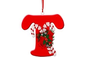 PENITUE Alfabeto Letras Adornos Navideños, 26 Alfabeto Letras Personalizados Adornos para Árbol de Navidad Colgantes para Fiestas Hogar Manualidades Decoración (T)