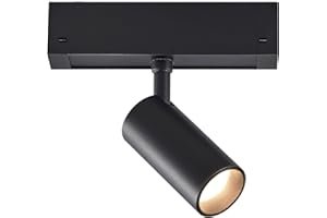 SCON 24V Magnetic LED Lamp Head for Recessed/Ceiling/Pendant Track Lighting System, Black Spotlight Downlight Ceiling Wall Light (7W/4000K-Natural White/24°/CRI93/DIM or NO-DIM)