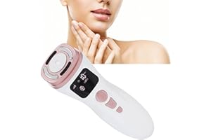 EULBEVOLI Mini Face HIFU Machine, 5 Biegów 3 Tryby Urządzenie Pielęgnacyjne do Odmładzania Skóry, Maszyna do Pielęgnacji Skóry dla Kobiet Podbródek Szyja Oko, Skuteczna Pomoc w Redukcji(Wtyczka UE)