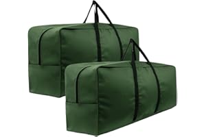 widesmile Garden Furniture Cushion Storage Bag, 420D Oxford Fabric Waterproof Anti-UV Heavy Duty Christmas Tree Storage Bag with Handles and Zipper Dustproof Extra Large Bags 173x76x51cm (2Pack)