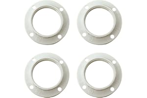 HALOTEC | Pack de 4 arandelas negras para portalámparas E14 | Aros de sujeción en termoplástico para pantallas de lámpara | Compatibles con casquillos rosca E14 estándar