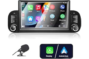 Liulbobu Autoradio per Fiat Panda 2013-2020 Compatibile Wireless Carplay/Android Auto, Fiat Panda Radio da 7 pollici con Touchscreen/Bluetooth/FM/AM/USB/DSP/RDS/Mirror Link
