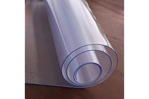 GYUEZX Mantel Rectangular de PVC,Mate Protector de Cubierta de Mesa Impermeable Anti-Manchas y Fácil de Limpiar,para Mesas de Cocina,Mesas de Comedor Café,Transparent,Grosor 2mm,40x40cm