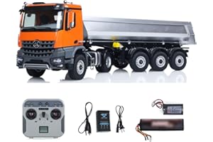 TOUCAN RC HOBBY Kabolite 1/14 4X4 RC Tractor Camión 3 Ejes Eléctrico Levantamiento Remolque basculante Coche 5801