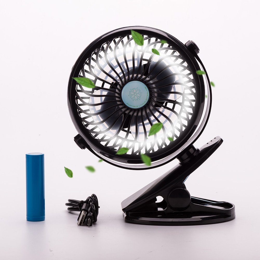 Rechargeable Battery Operated Clip Mini Desk Fan USB Charging Portable
