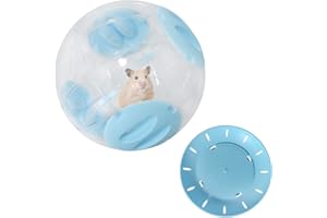 Andiker - Palla di criceto da 20 cm, ruota da corsa per criceti, ruota di esercizio in plastica per piccoli animali da compagnia, attività interessante che si liberi dall'ennui (Blue 20 cm)