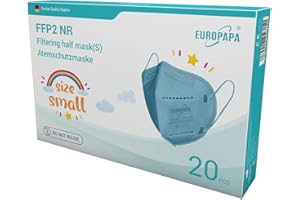 EUROPAPA® 20x FFP2 Mask S In Small Size Masks Respiratory Masks 5-Layer Hygienically Individually Packed EU 2016/425