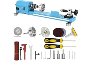 WINBOMGO Wood Lathe Mini Multipurpose Lathe Machine Lathe Cutting Polishing Professional Lathe Tool Kit