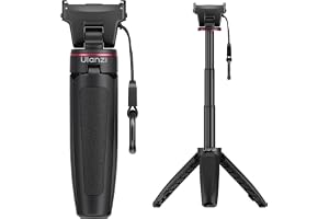 ULANZI MT99 Ministativ med magnetisk snabbkoppling för DJI Osmo Action 6/Nano, 2-i-1 selfiestickstativ, lätt och bärbart, 26 cm actionkamerastativ - 3-delad teleskopstång