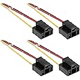 YINETTECH 4Pcs Headlight Wiring Connector Replacement Compatible with H4 HB472 472 Bulbs 3 Pin Headlight Repair Lamp Harness Connector Plug Cable Socket