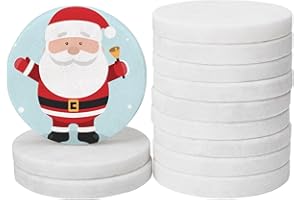 Hisredsun Pack of 12 White Flat Stones for Painting, 6.3 cm Large Smooth Pebbles for Painting, Mandala and Friendliness Rocks for Art, Crafts, 6.3 cm Diameter