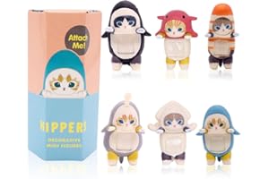 JXADVOK Mini Angel Hippers Labu Lying Down Angel Anime Figures Toys Mini Figure Limited Edition,Cute Collectors Figure,1PCS Sealed Blind Box (Marine Animal Series)
