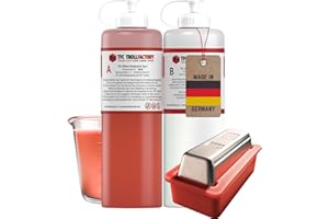 TFC TROLL FACTORY TFC kauczuk silikonowy typ 3, silikon do dublowania, średnio-twardy, odlew cynowy, odlew ołowiowy, odporny na wysokie temperatury, 1 kg (2 x 500 g)