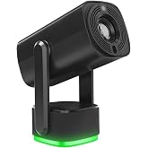 4K Şarjlı Projeksiyon Cihazı, 1080P Full HD Ger&ccedil;ek G&ouml;r&uuml;nt&uuml; Kalitesi, WiFi 6 Bluetooth 5 Bağlantı, Uzun Şarj &Ouml;mr&uuml;, 12000 L&uuml;men