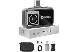 HIKMICRO MiniE Thermal Camera Android/iOS, 192×192 SuperI Thermal Imaging Camera, 96×96 IR Resolution, No Battery, for Phone/Tablet,USB-C/Lightning Port,Support iPhone 15/16